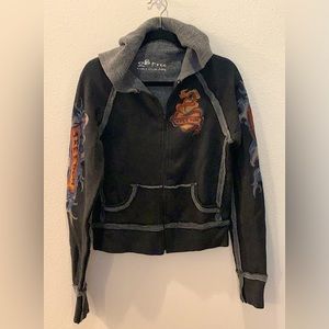 🌈 2B Free Rare Graffiti “Freedom/Love You” Hoodie - Size S